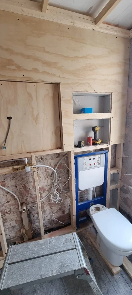 Bathroom renovation in progress in Blyth — work in progress photo 2