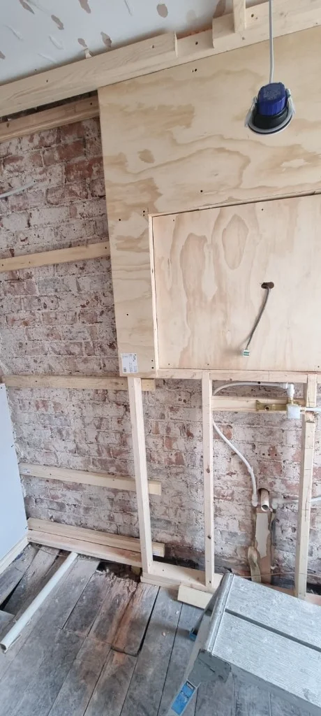 Bathroom renovation in progress in Blyth — work in progress photo 3