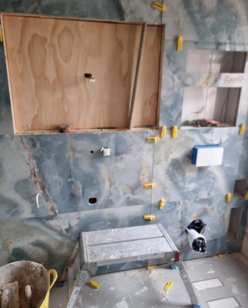 Bathroom renovation in progress in Blyth — work in progress photo 12