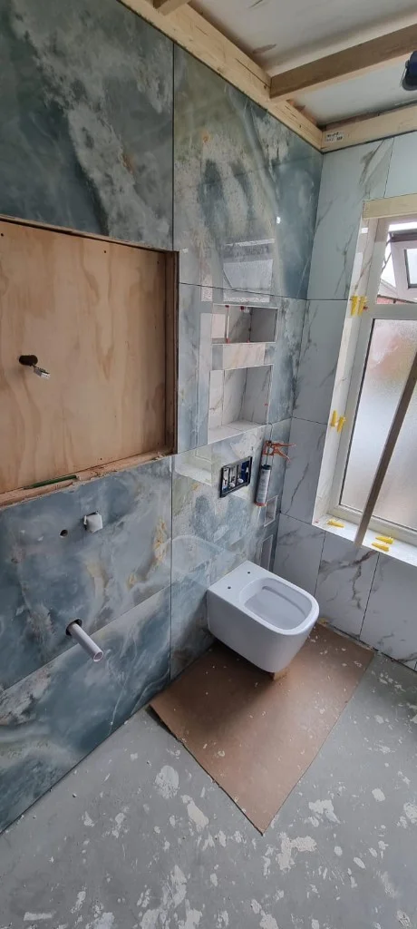 Bathroom renovation in progress in Blyth — work in progress photo 14